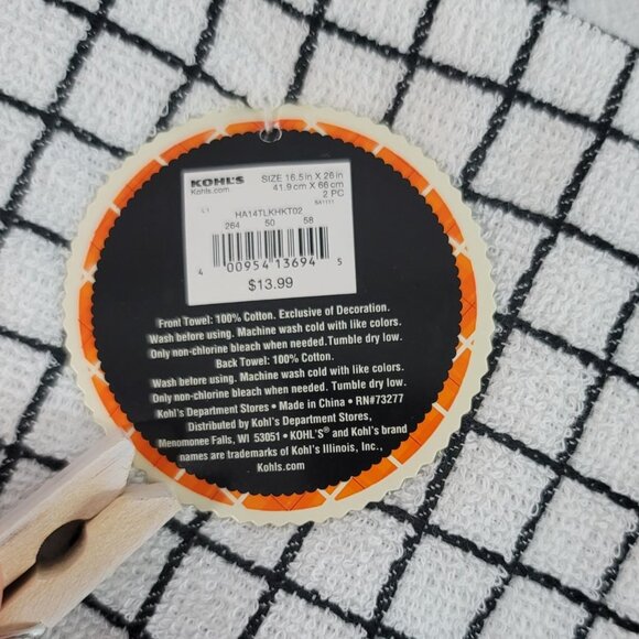 Kohl's Midnight Market Halloween Hand & Kitchen Towels Lot of 5 Towels NEW - Picture 4 of 11